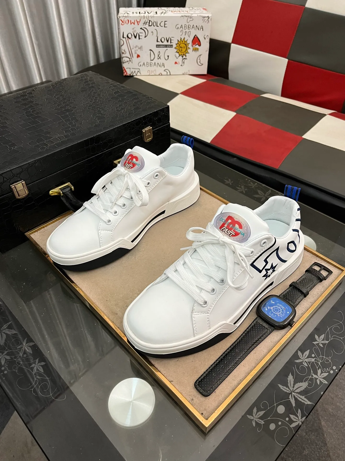Men's shoes 💰480⌚️⌚️【DG～】Couple casual shoes 2025z cabinet simultaneous sale 🔶Size: 35-46, 🔜The upper is made of multi-material splicing ➕Genuine leather lining, comfortable and breathable, sole: original comfortable and wear-resistant outsole, ⚠️The real thing📱Photographed🎬The real thing is better📢📢📢
